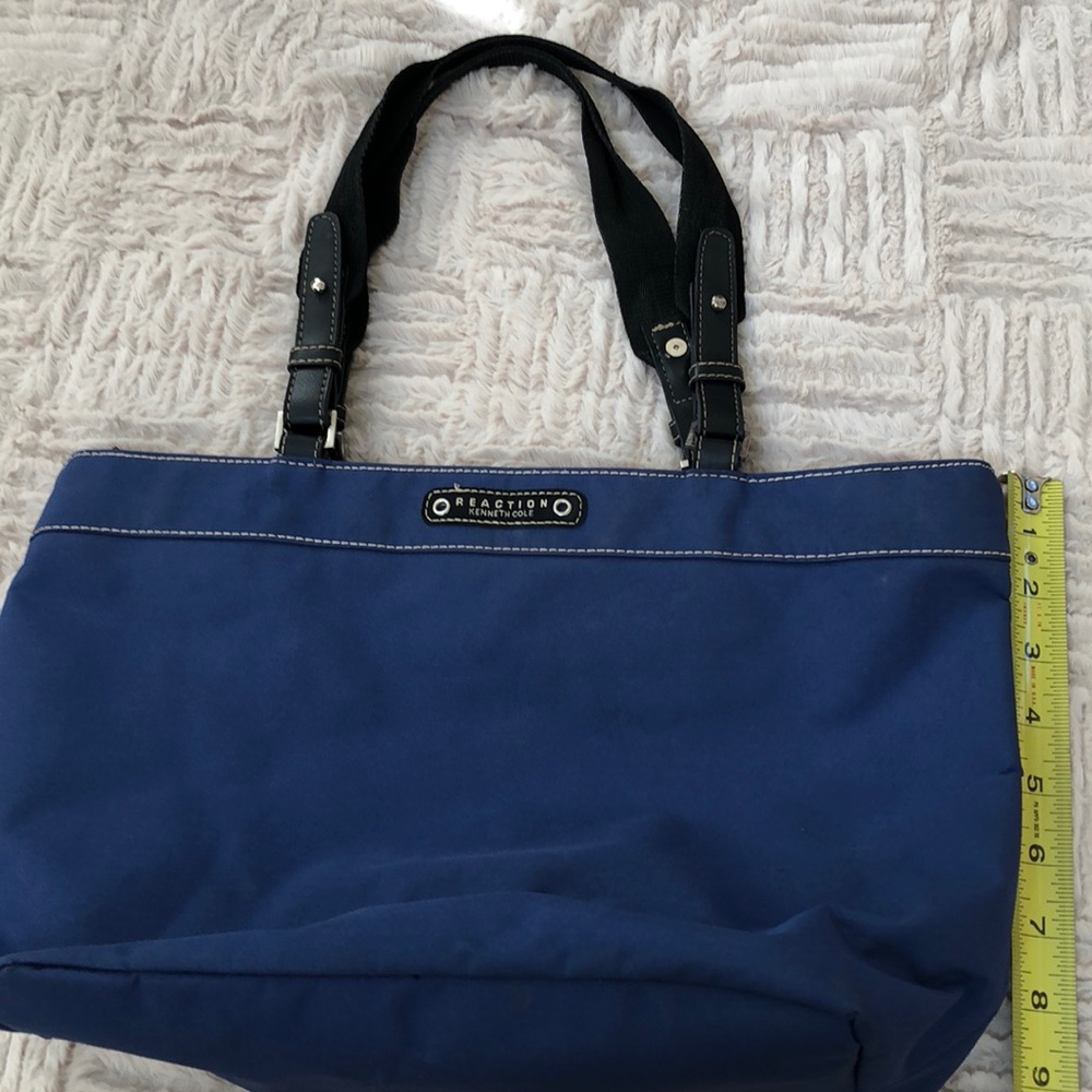 Reaction Kenneth Cole Blue canvas tote bag